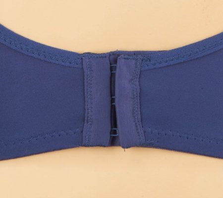 Barely Breezies Microfiber Bra with Swiss Dot Lace Detail