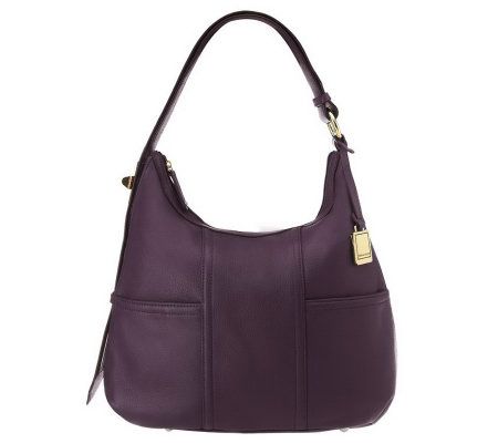 Tignanello Pebble Leather Adjustable Turnlock Hobo with Key Fob - A228746