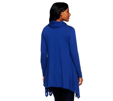 Attitudes by Renee Drape Front Cardigan with Tank & Scarf