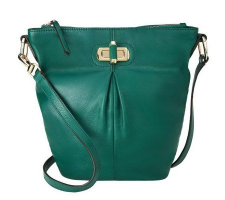 As Is B. Makowsky Glove Leather Crossbody Bag - A230746
