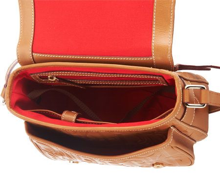 Dooney & Bourke Retro Embossed Leather Small Safari Crossbody