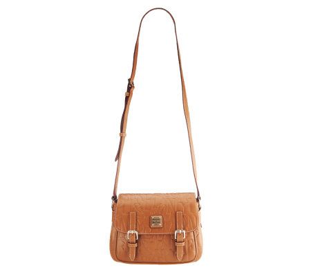 Dooney & Bourke Retro Embossed Leather Small Safari Crossbody