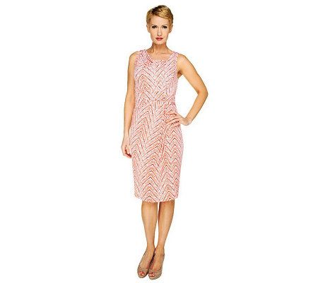 G.I.L.I. Sleeveless Printed Dress with Shirring Waist Detail - A231946