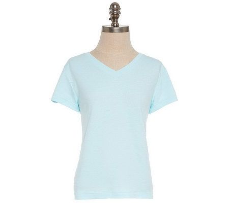 Jockey Separates Interlock Knit Solid Short-Sleeve Top - A324546