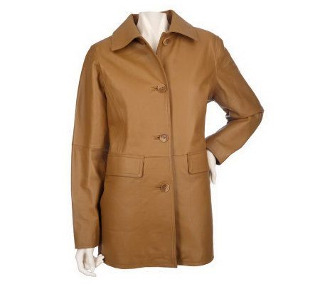 Centigrade Washable Leather Coat w/ Thermolite Zip Out Lining - A82846