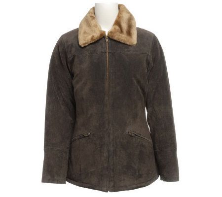 Excelled Ladies Washable Suede Easy Fit Jacket - A198247