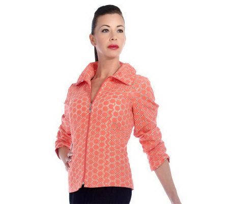 George Simonton Faux Suede Cut-Out Detail Zip Front Jacket - A212047