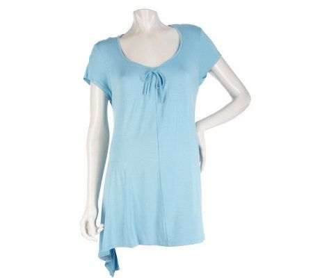 LifeStyle by Legacy Drapey Tunic with Ballet Neckline - A212647