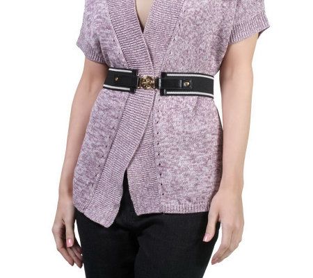 Isaac Mizrahi Live! Logo Coin Stretch Belt - A212947