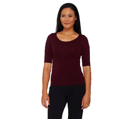 Legacy Slim Disguise Shaper Tee with 3/4 Sleeves - A214247