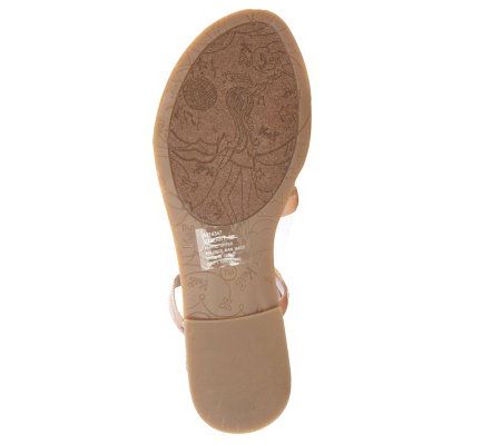 KathyVanZeeland Gladiator Sandals with Circle Detail