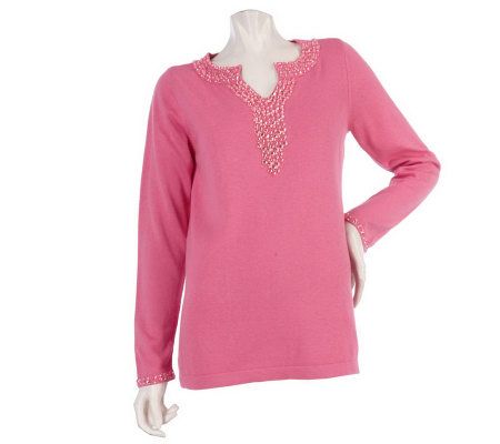 Quacker Factory Pearl & Embellished Sweater - A217247