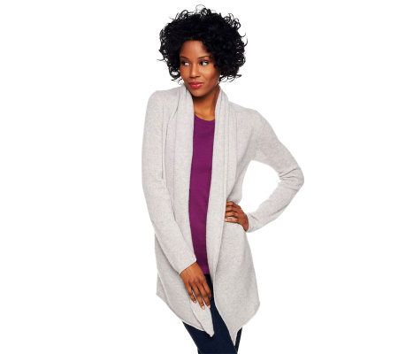 Isaac Mizrahi Live! 2-Ply Cashmere Ballerina Cardigan - A225547