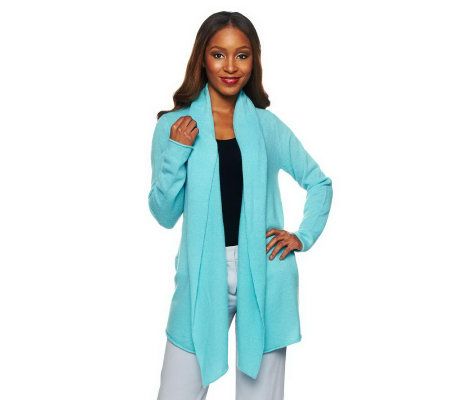 Isaac Mizrahi Live! 2-Ply Cashmere Ballerina Cardigan - A225547