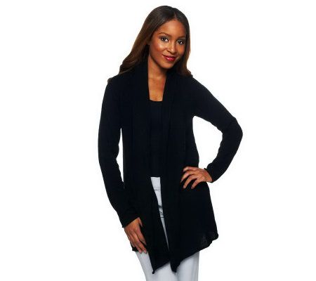 Isaac Mizrahi Live! 2-Ply Cashmere Ballerina Cardigan - A225547