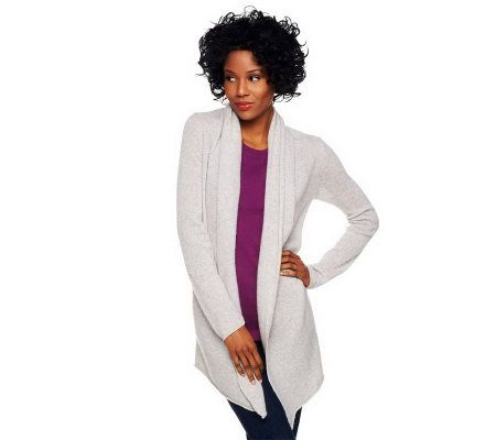 Isaac Mizrahi Live! 2-Ply Cashmere Ballerina Cardigan - A225547