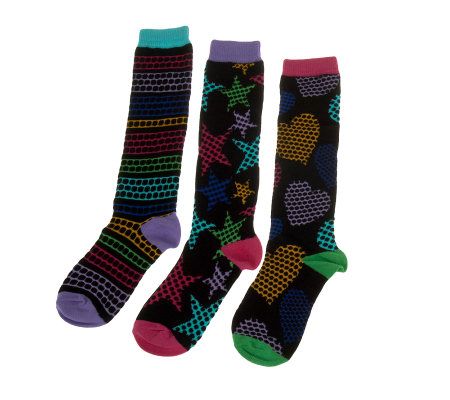 little missmatched 6-pack Zany Dotted Knee High Socks