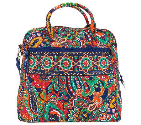 Vera Bradley Signature Print Travel Bag and Slim Cosmetic Case