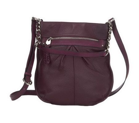 As Is B. Makowsky Glove Leather Convertible Crossbody Bag - A237347