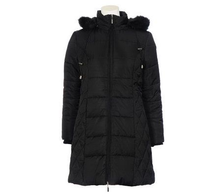 Excelled Quilted Fashion 3/4-Length Coat - A321047