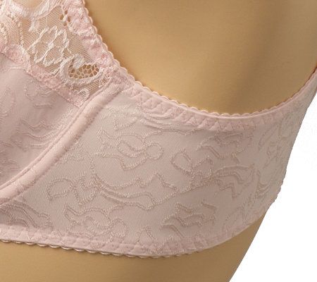 Barely Breezies Set of 2 Microfiber and Lace Support Bras