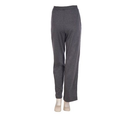 Susan Graver Ponte Knit Embellished Jacket & Pants Set - Regular