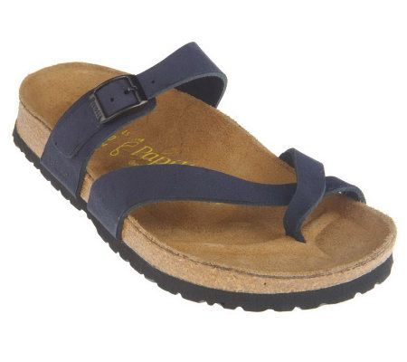Papillio Suede Toe Loop Sandals with Adj. Strap - A198548