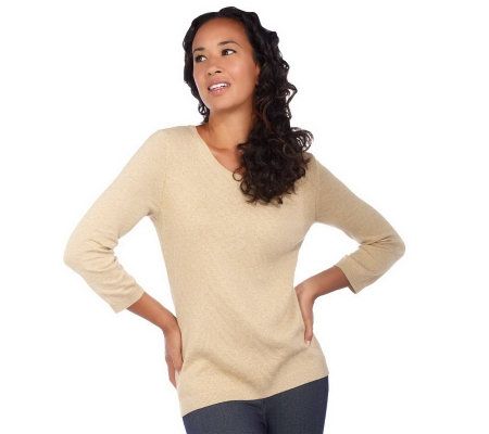 Isaac Mizrahi Live! Lurex Zebra Print Scoop Neck Sweater - A202748