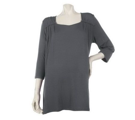 LifeStyle by Legacy Scoop Neck Tunic with Braided Detail - A212648