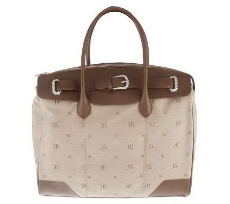 Judith Ripka Manhattan Jacquard Tote with Textured Belt Detail - A213248