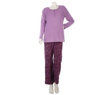 Carole Hochman Cheetah 2PC Micro Fleece PJ Set - A216848
