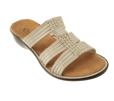 Clarks Bendables Ina Lovely Leather Slip-on Sandals - A222648