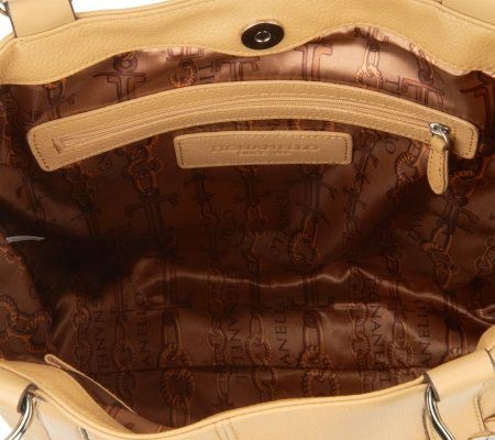 Tignanello Pebble Leather Brilliant Braid Tote Bag