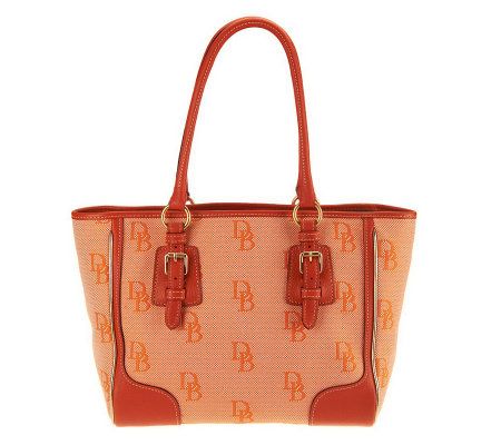 Dooney & Bourke Signature Jacquard Small Taylor Shopper with Gold - A224948