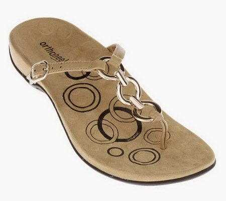 Orthaheel Anna Orthotic Thong Sandals w/ Chain Detail - A231048