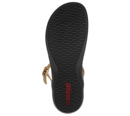 Orthaheel Anna Orthotic Thong Sandals w/ Chain Detail