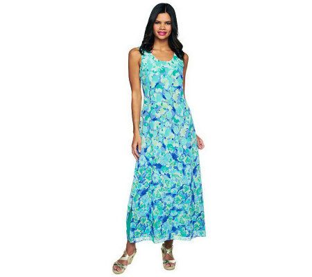 Liz Claiborne New York Regular Floral Printed Chiffon Maxi Dress - A231948