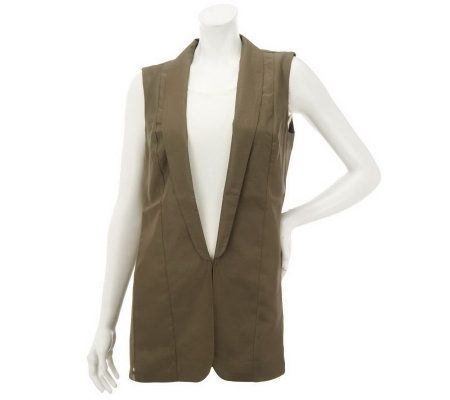 Jennifer Hudson Collection Vest with Sheer Inset Detail - A232948