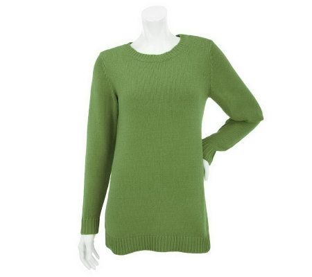 As Is Denim & Co. Long Sleeve Pullover Chunky Yarn Sweater - A236348