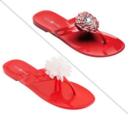 Lindsay Phillips Mandy Red Jelly Flip Flops - A327748