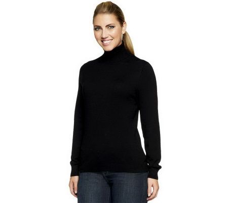 Linea by Louis DellOlio Whisper Knit Long Sleeve Turtleneck - A72448