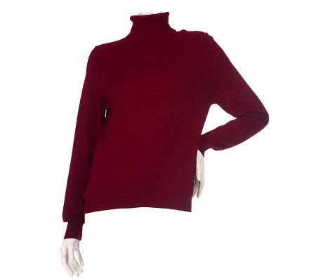 Linea by Louis DellOlio Whisper Knit Long Sleeve Turtleneck - A72448