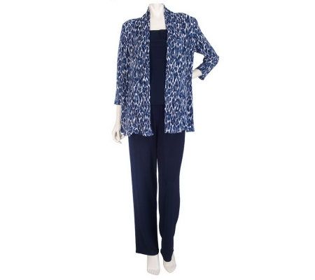 EffortlessStyle by Citiknits 3pc Jacket, Pants and Tank Set - A209249