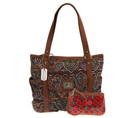 Tignanello Canvas Tote Bag with Pouch - A224149