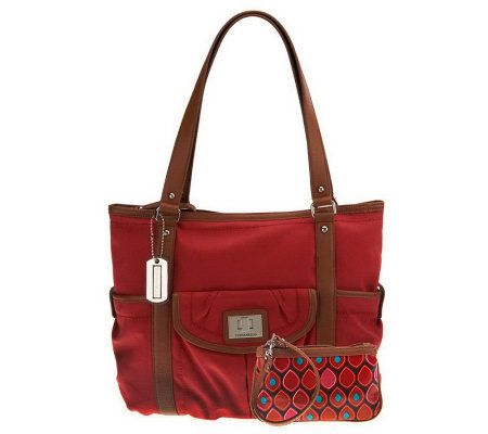 Tignanello Canvas Tote Bag with Pouch - A224149