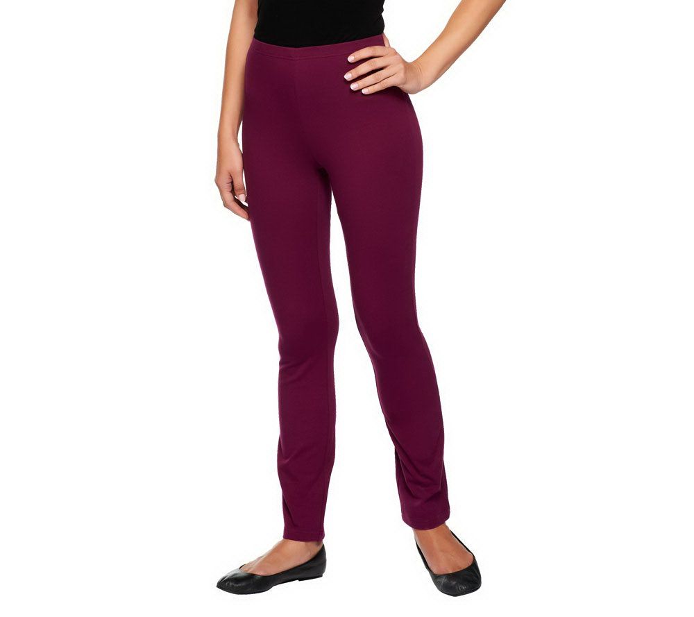 Susan Graver Stretch Cotton Petite Full Length Legging - A225549