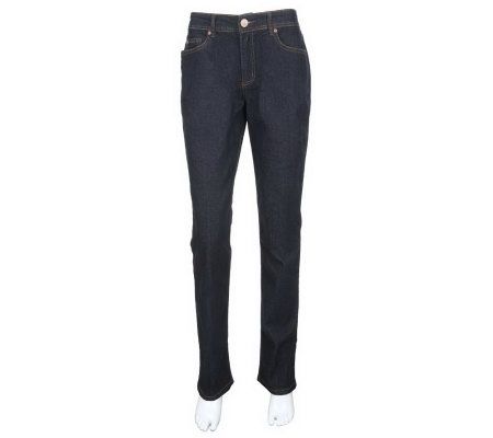 Susan Graver Straight Leg 5-pocket Denim Jeans - Tall - A226149