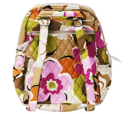 Vera Bradley Signature Print Backpack with Adjustable Strap