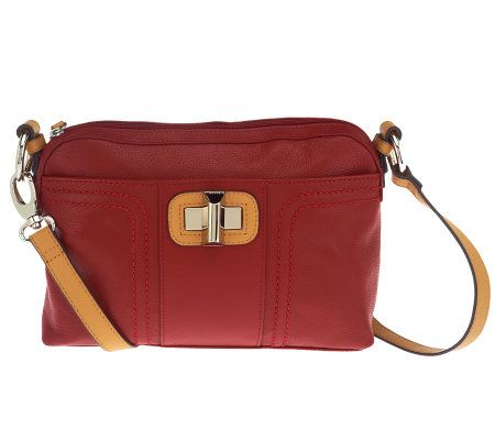 Tignanello Pebble Leather Two-Tone Crossbody Bag - A228849