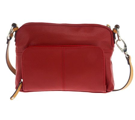 Tignanello Pebble Leather Two-Tone Crossbody Bag
